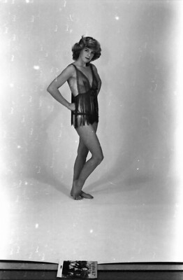 Vintage 1980's Photo Negative Model Beautiful Woman See Thru Nude