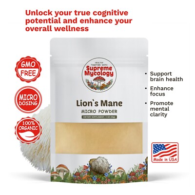 Lion's Mane Mushroom Organic Micro Powder