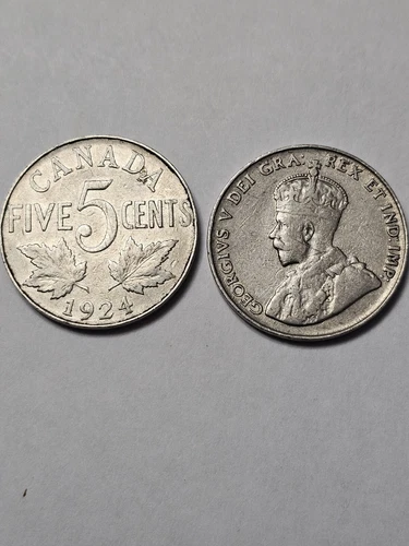 1924 Canada 5 Cents — photo from another recent sale