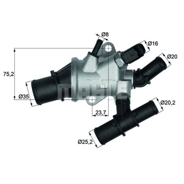 Mahle Thermostat KüHlmittel 88°C FüR Alfa Romeo 156 Sportwagon 166 Marea-image