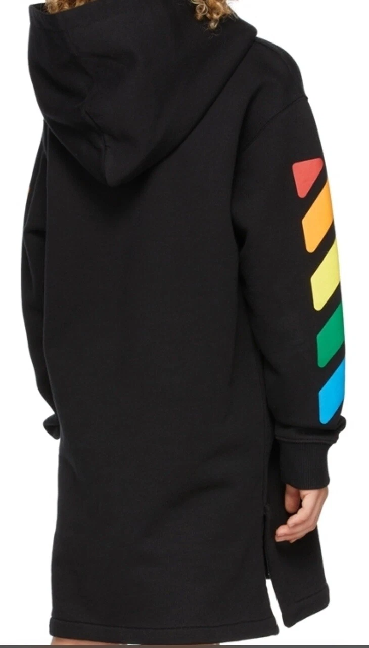 OFF WHITE Abito con cappuccio colorato per ragazza bianco sporco taglia 12