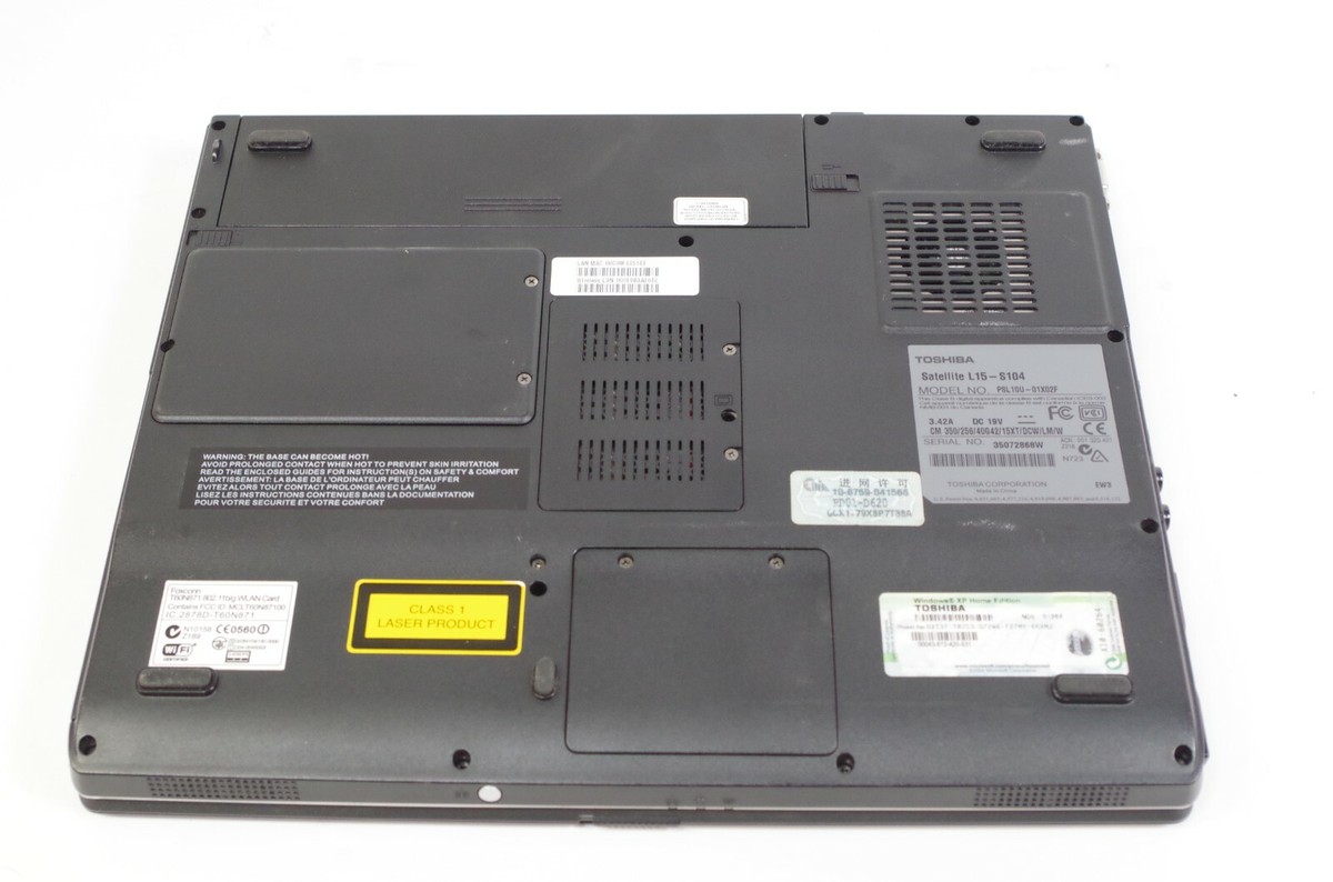 Toshiba Satellite L15-S104 Laptop Windows XP 40GB HD 1.3Ghz Proc