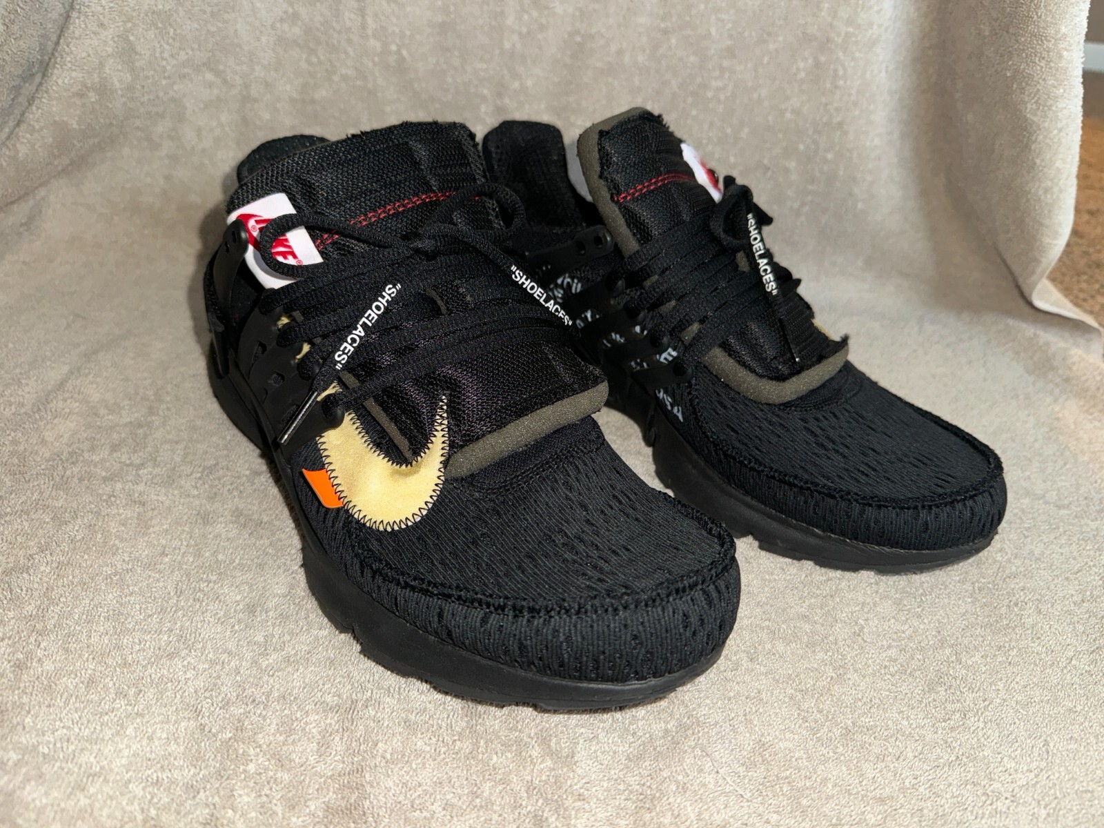 OFF WHITE X NIKE Nike Air Presto x bianco sporco nero basso (2018) taglia 11