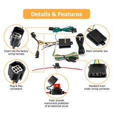 Trailer Wiring Harness Kit For Chrysler Town Country Dodge Caravan Grand 2011-20