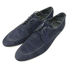 INCI FATIH MENS OXFORD MOC TOE Dress Shoes Navy Blue Suede 42 EU 10 US