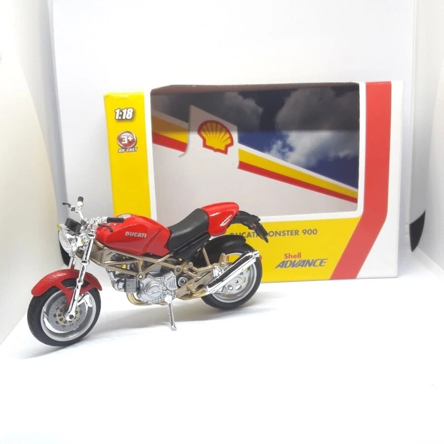 Burago Diecast Ducati Monster 900 escala 1:18 Shell X Ducati Performance - Imagem 4 de 4