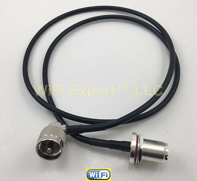Antenna Cb 27 MHz TIMES® RF Pigtail Cable Silver UHF PL259 Male SO239 Bulkhead Female LMR195 1-30 Palo Antenna TV - Foto 7
