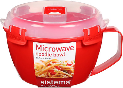 Sistema Microwave Noodle Bowl | 940Ml. Microwave Food Container with Steam Relea
