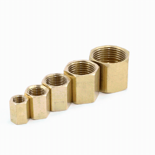 BSP Female Thread 1/8" 1/4" 3/8" 1/2" Brass Pipe Fitting Adapter DIY Coupler - Picture 3 of 7
