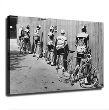 Cyclist Road Cycling Man Peeing Posters Canvas Print Wall Art Modern Picture