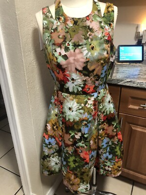 TAYLOR VIBRANT FLORAL FIT & FLARE CUT OUT SHOULDER DRESS SIZE 6 NWT | eBay