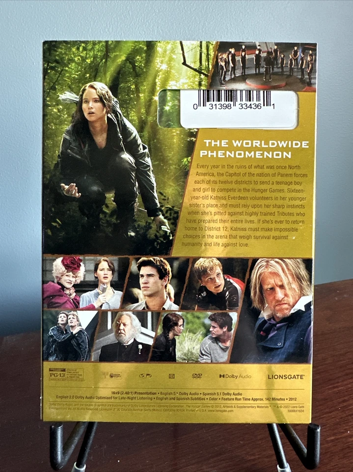 The Hunger Games New DVD 2012Gold Limited Edition Slipcover Jennifer Lawrence - Image 2 of 2