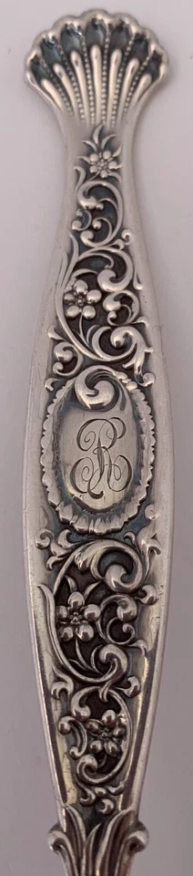 PRECIOSO SERVIDOR DE MACARRONES O ENTRADA STERLING WHITING MFG HYPERIAN 9 1/2" C. 1885 Foto 4 de 4