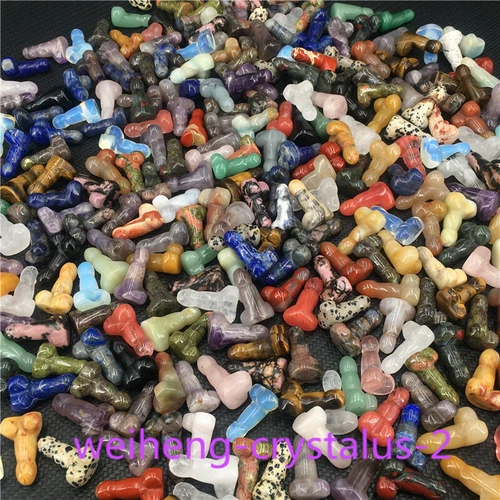 Wholesale Natural mix mini Penis Carved quartz Crystal Massager Wand Healing - Picture 4 of 296