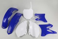 Plastik-Kit UFO Originalfarbe Blau/Weiß FüR Yamaha YZ125/144/250.