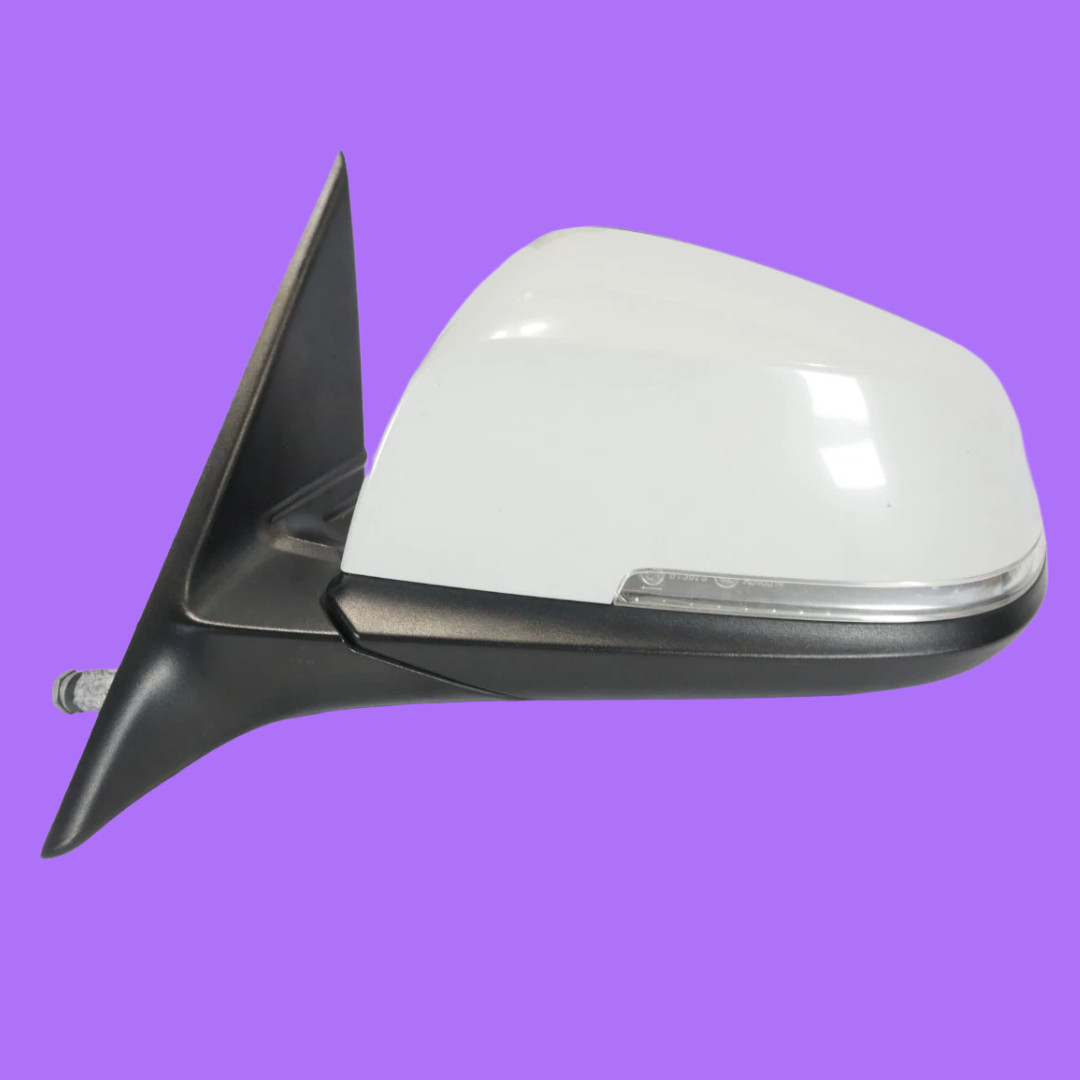🟩 BMW 2012-2018 F30 F31 LEFT DRIVER SIDE DOOR MIRROR WHITE A96 OEM 5 pin