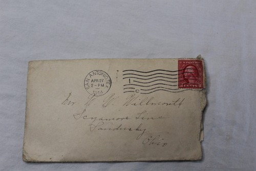 1916 Handwritten Letters With Stamped Postmarked Envelope Antique