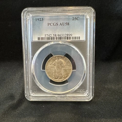 1923 P Standing Liberty Quarter 25c PCGS AU58
