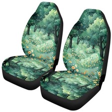 Forest Floral Car Seat Cover, Countryside Flower Forest Flower Hand Drawing