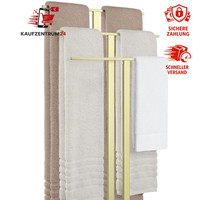 Handtuchhalter Stehend Gold 3 Stangen Marmor Edelstahl 18/8 Freistehend
