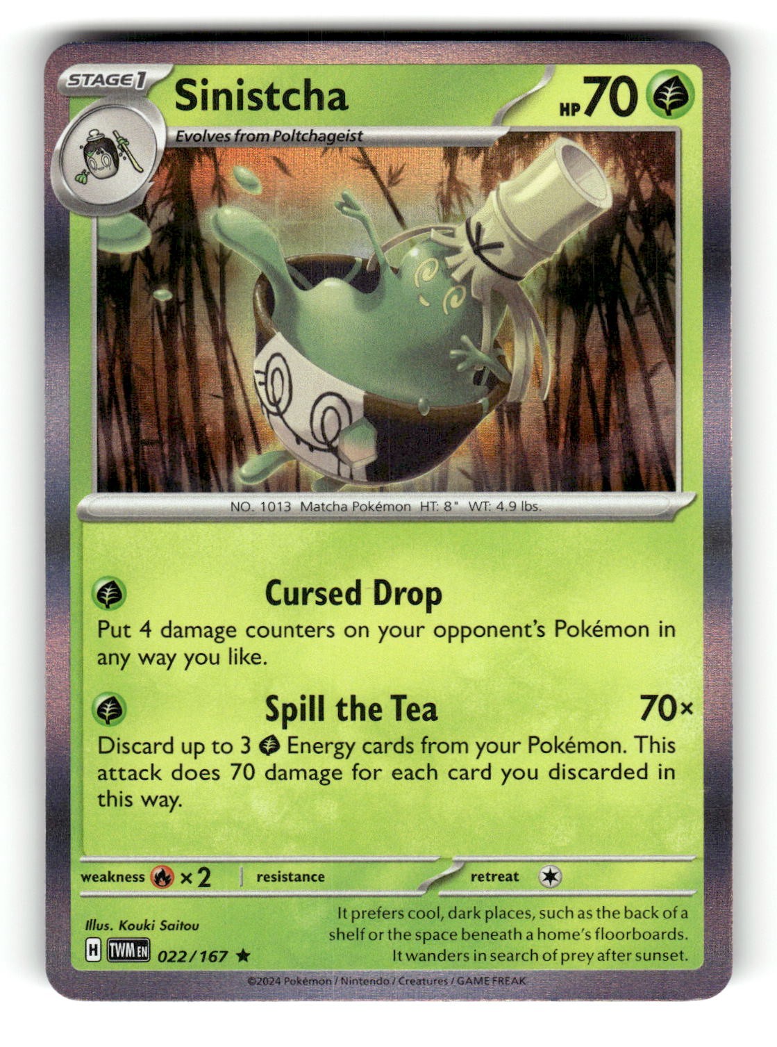 Sinistcha (Holofoil) [TWM - 022/167] MP - Pokemon