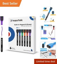 Fine Tip 6-Count Magnetic Dry Erase Markers w...