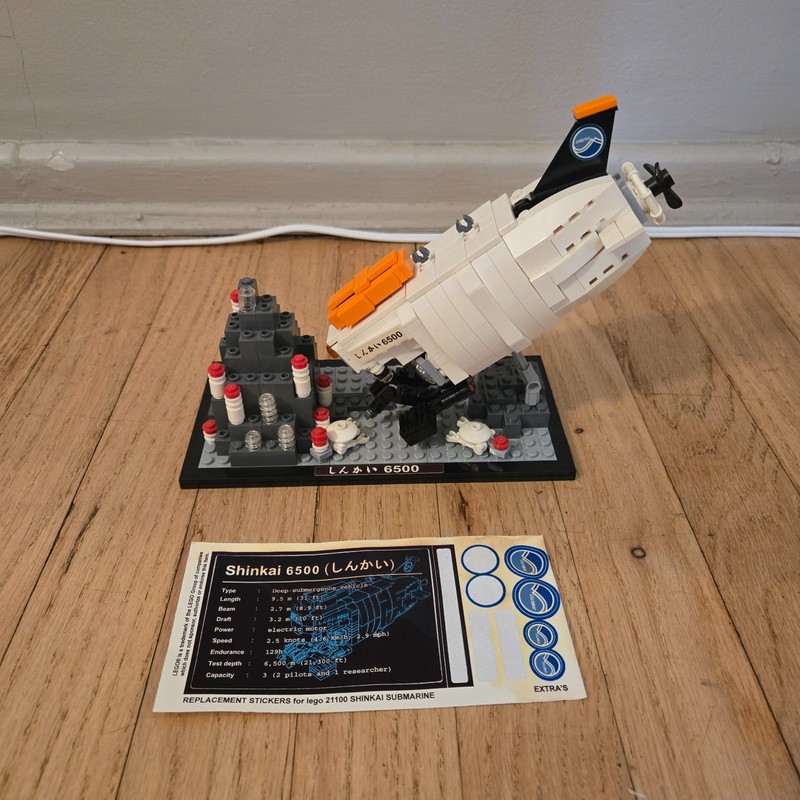 LEGO CUUSOO (Ideas) Shinkai 6500 Submarine - Pieced Together From Parts - Used