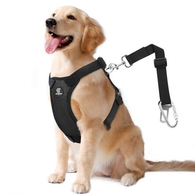 Dog Seat Belt, Safety Vest Dog Car Harness with Adjustable Buckle Dog Seat Be