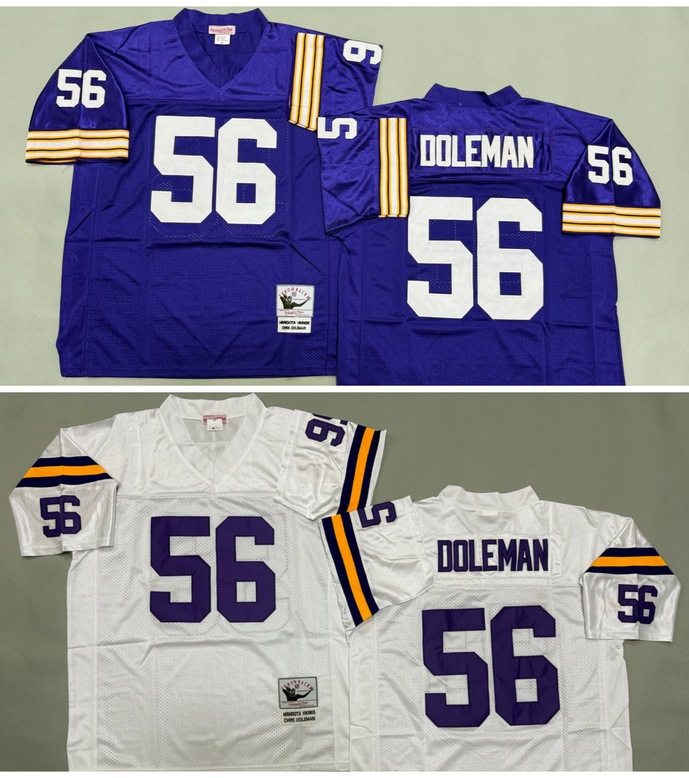 Vintage Chris Doleman #56  Vikings Throwback Stitched Jersey