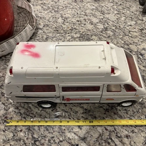 Vintage 1970s Metal Tonka Emergency Rescue Ambulance Truck