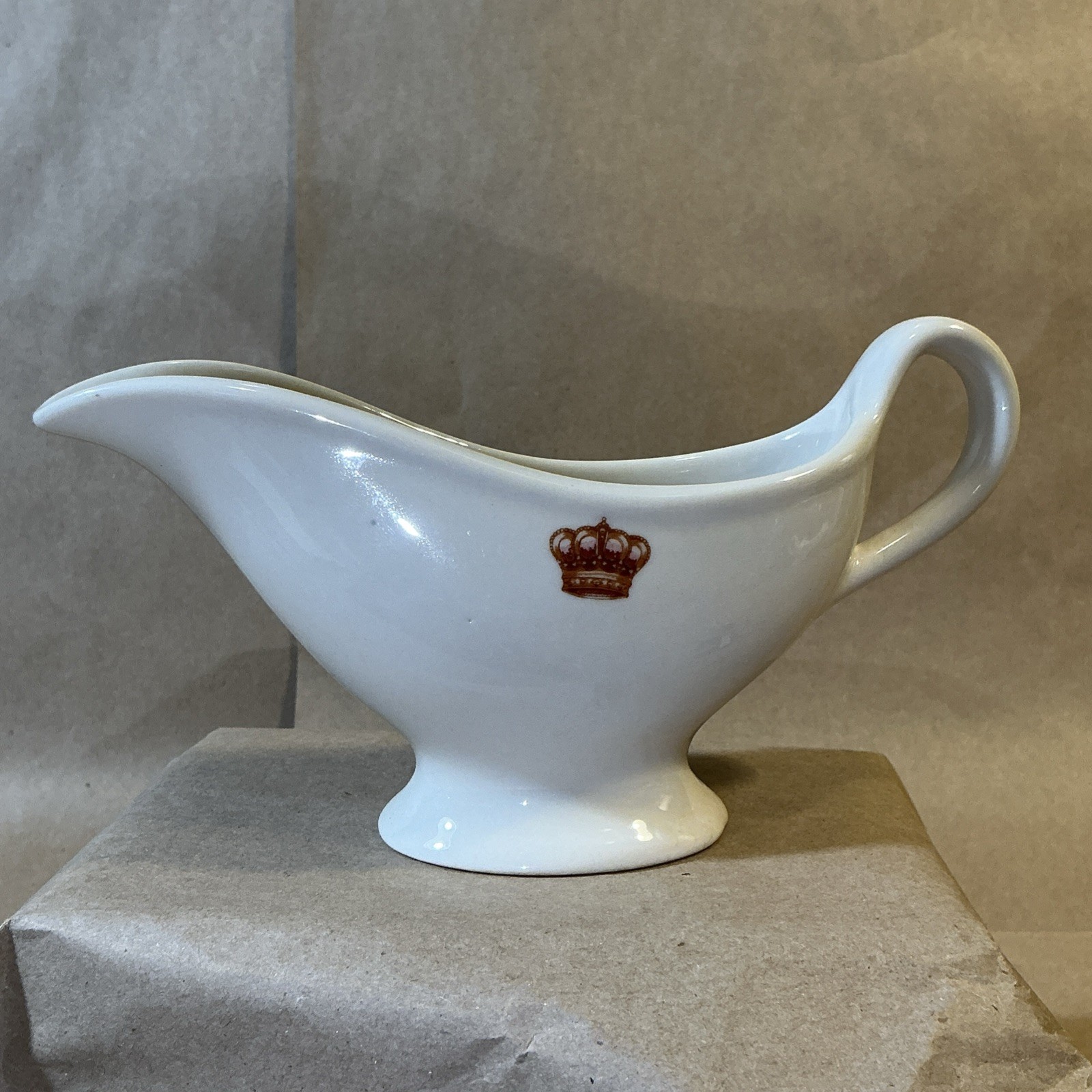 Vintage Sterling China Gravy Boat Hotel Del Coronado San Diego CA INV-B4G20