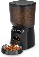 Automatic Cat Feeder Cat Food Dispenser With Stainless Steel Bowl Timed Portion
