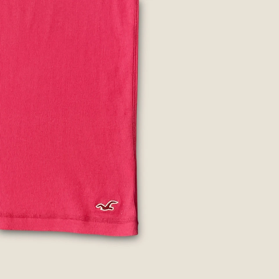 Camisola sin mangas Hollister acanalada con ribete de encaje Y2K años 2000 vintage crepúsculo talla grande Foto 3 de 3