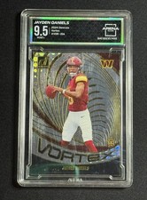 Panini Donruss 2024 Jayden Daniels Rookie Vortex Insert VOR-JDA Arena Club 9.5