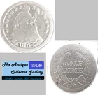 Silver 1854 US Philadelphia Mint Seated Liberty Half Dime🪙Type 3🪙