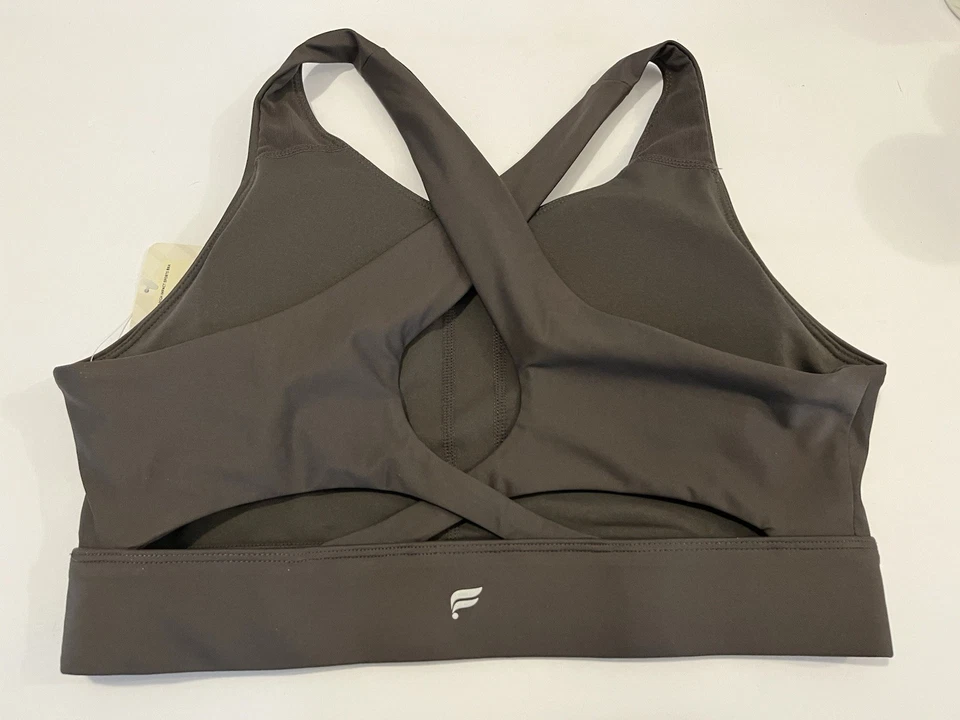 Sujetador deportivo Fabletics sin rebote de alto impacto en pizarra topo, atlético, mediano Foto 2 de 4