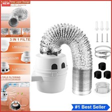 Indoor Dryer Vent Kit 4 Inch 5 FT Hose Lint T...