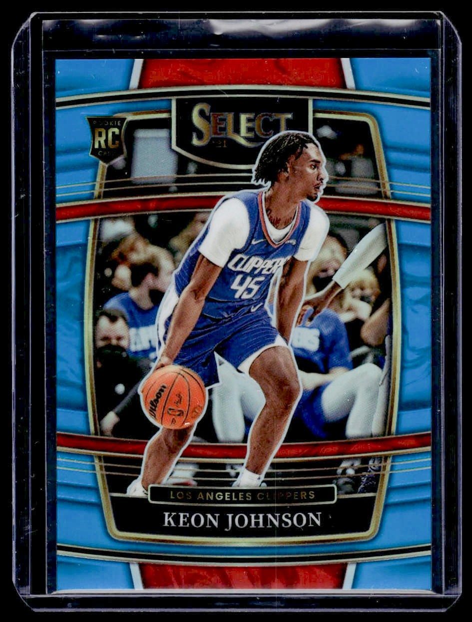 2021-22 Panini Select Keon Johnson RC Light Blue Prizm 40 LA Clippers #/299