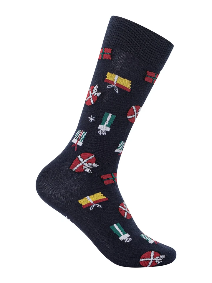 Jack & Jones de los hombres Pack de 5 calcetines envolventes navideños, Azul - Imagen 2 de 4