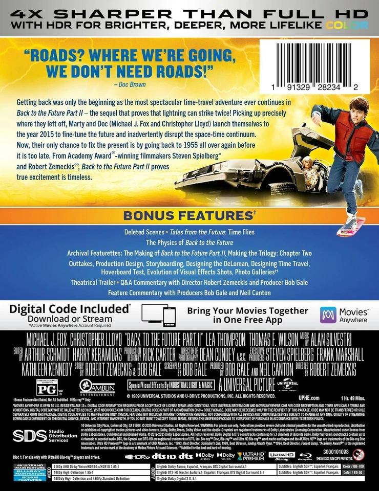 Back to the Future Part II 4K UHD Blu-ray NEW - Image 4 of 4