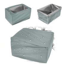 Housse imperméable pour panier vélo Oxford 210D 32x22x28cm Gris