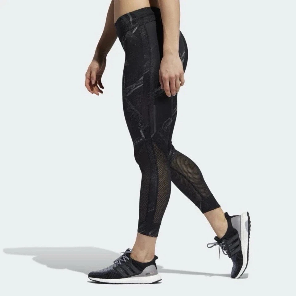 Adidas women running own the run 7/8 tights grey three/ carbon/ black dz2012 05 - Image 2 of 4