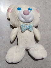 VINTAGE 1974 FISHER-PRICE COZIES CREAM PLUSH BEAR THERMAL WAFFLE WEAVE