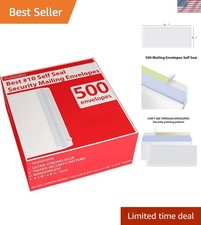 500 Count Self-Seal Security Envelopes  Windowless Business Mailing  24 LB