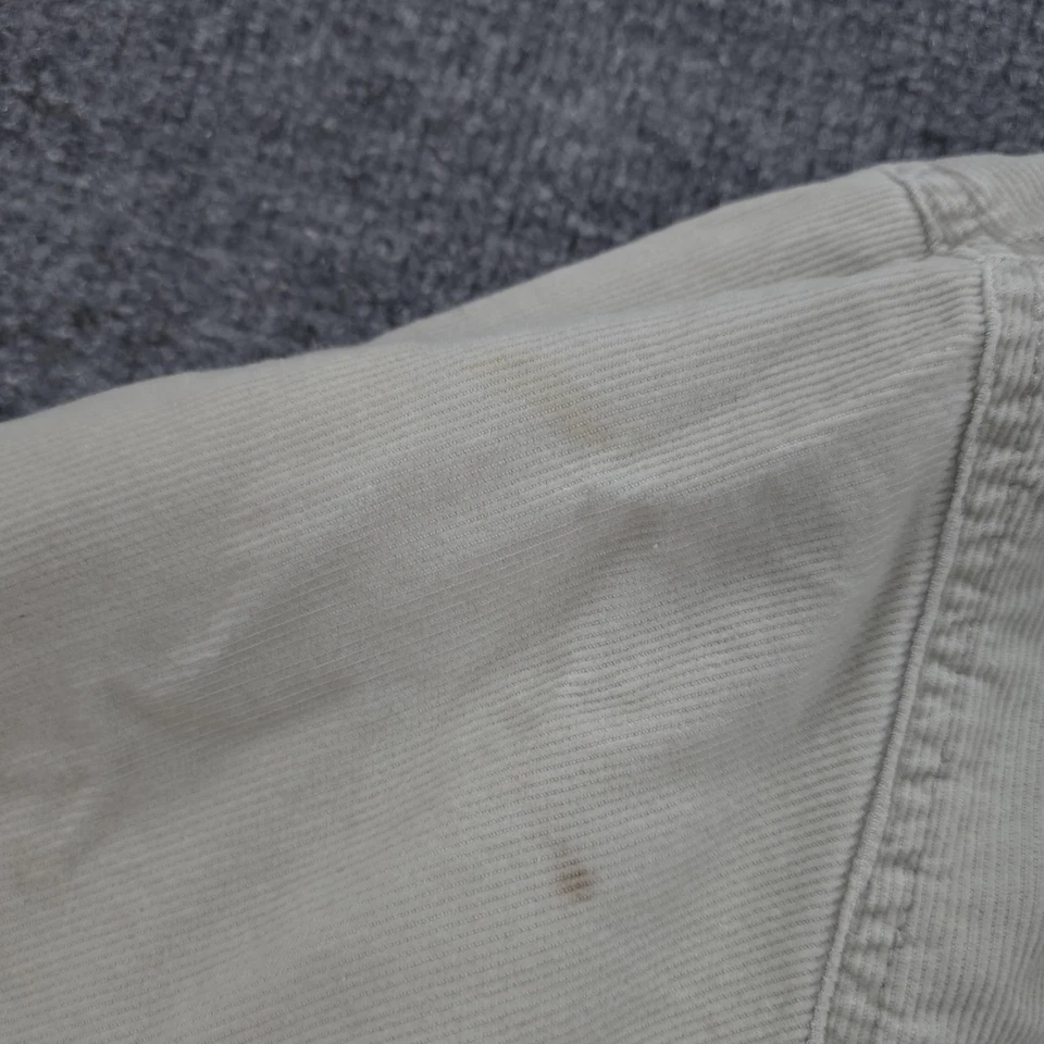 Винтажный шерсти куртка мужская большой желтовато-коричневый флис с подкладкой рубашка Shacket открытый 90-х - Изображение 4 из 4