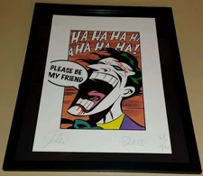 DEATH NYC studios ltd ed LG John Love signed framed art print 45x32cm The Joker