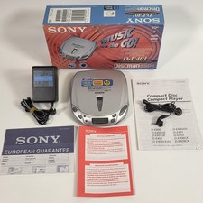 Sony Discman D-E401 Portable CD Player ESP2 Silver Vintage Retro Complete Boxed