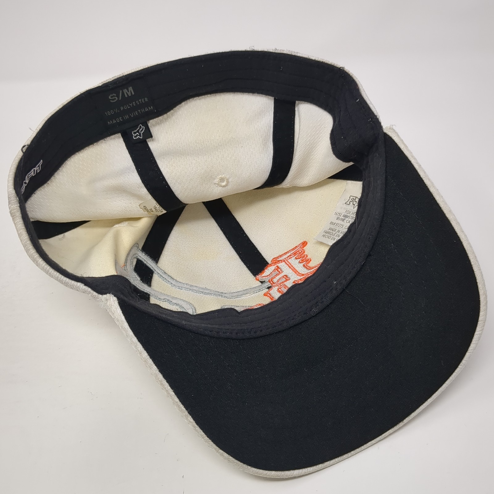 Fox Fitted Baseball Hat White Medium Embroidered … - image 7