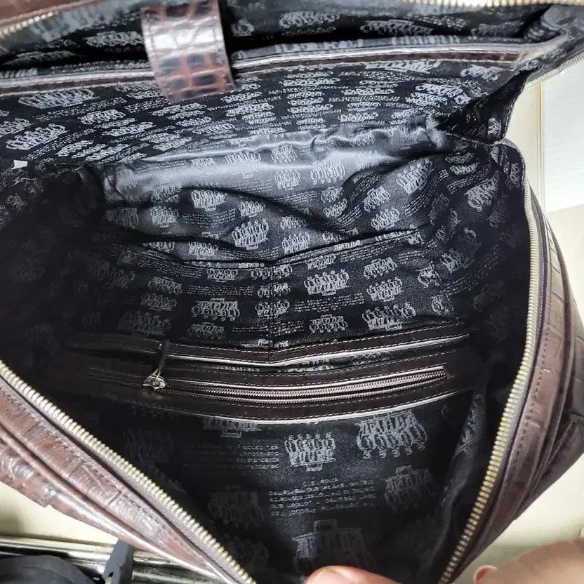 Samsonite Genuine Leather Backpack - Crocodile Pa… - image 7