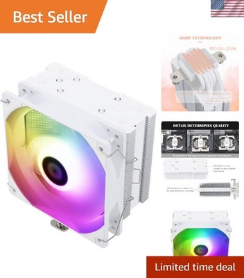 Assassin King 120 SE White ARGB CPU Cooler - Silent 5 Heatpipes for AMD/Intel